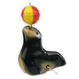 Max Sea Lion with Ball Retro Clockwork Wind Up Tin Toys for Collectibles Gifts