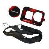 Max Maxb Protective Silicone Cover Case with Strap for OSMO ACTION Black Red