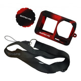 Max Maxb Protective Silicone Cover Case with Strap for OSMO ACTION Black Red
