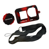 Max Maxb Protective Silicone Cover Case with Strap for OSMO ACTION Black Red