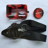 Max Maxb Protective Silicone Cover Case with Strap for OSMO ACTION Black Red