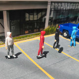 Max 1:64 Figures Diorama Skater Boy with Skateboard Miniature Model  Black