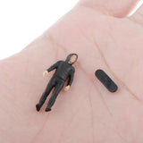 Max 1:64 Figures Diorama Skater Boy with Skateboard Miniature Model  Black