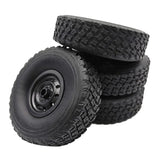 Max 4 Pieces Rubber Wheel Tire Tyres for WPL Military Truck RC Car Upgrade Parts