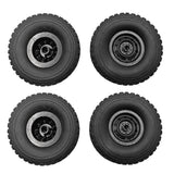 Max 4 Pieces Rubber Wheel Tire Tyres for WPL Military Truck RC Car Upgrade Parts