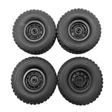 Max 4 Pieces Rubber Wheel Tire Tyres for WPL Military Truck RC Car Upgrade Parts