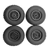 Max 4 Pieces Rubber Wheel Tire Tyres for WPL Military Truck RC Car Upgrade Parts