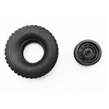 Max 4 Pieces Rubber Wheel Tire Tyres for WPL Military Truck RC Car Upgrade Parts