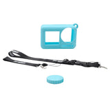 Maxbell For DJI OSMO ACTION Silicone Protective Body Case+Lens Cover Blue