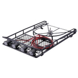 Max RC Crawler Roof Rack w/ 4 Square LED Lights for D90 RC4WD Axial SCX10 trx-4