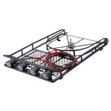 Max RC Crawler Roof Rack w/ 4 Square LED Lights for D90 RC4WD Axial SCX10 trx-4