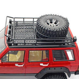 Max RC Crawler Roof Rack w/ 4 Square LED Lights for D90 RC4WD Axial SCX10 trx-4
