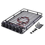 Max RC Roof Luggage Carrier w/ 6 LEDs for D90 RC4WD Axial SCX10 trx-4 RC Decor