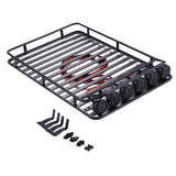 Max RC Roof Luggage Carrier w/ 6 LEDs for D90 RC4WD Axial SCX10 trx-4 RC Decor
