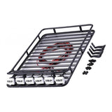 Max RC Roof Rack Luggage Carrier w/ 6 LED Lights for D90 RC4WD Axial SCX10 trx-4
