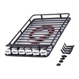 Max RC Roof Rack Luggage Carrier w/ 6 LED Lights for D90 RC4WD Axial SCX10 trx-4