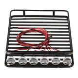 Max 1/10 RC Luggage Carrier w/ 6 LEDs Roof Light for D90 RC4WD Axial SCX10 trx-4