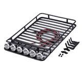 Max 1/10 RC Luggage Carrier w/ 6 LEDs Roof Light for D90 RC4WD Axial SCX10 trx-4