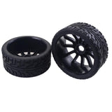 Max RC Car Umbrella Wheel Frame Rim Hex Tyres 1:8 Scale RC On Road Car Black