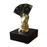 Max Alloy Poker Finger Trophy Winner Award for Casino Tournament Game Golden
