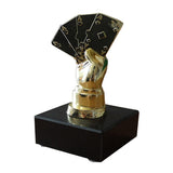 Max Alloy Poker Finger Trophy Winner Award for Casino Tournament Game Golden