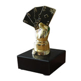 Max Alloy Poker Finger Trophy Winner Award for Casino Tournament Game Golden