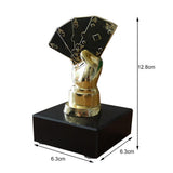 Max Alloy Poker Finger Trophy Winner Award for Casino Tournament Game Golden