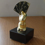 Max Alloy Poker Finger Trophy Winner Award for Casino Tournament Game Golden