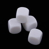 Max 50Pieces Square Edge Blank Dices D6 Six Sided RPG Gaming Dice Gift 18mm
