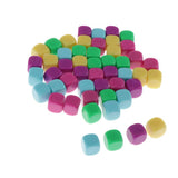 Max 50pcs Round Edge Blank Dices D6 Six Sided RPG Gaming Dice Gift Random Color