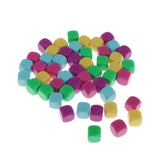 Max 50pcs Round Edge Blank Dices D6 Six Sided RPG Gaming Dice Gift Random Color