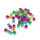 Max 50pcs Round Edge Blank Dices D6 Six Sided RPG Gaming Dice Gift Random Color