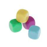 Max 50pcs Round Edge Blank Dices D6 Six Sided RPG Gaming Dice Gift Random Color