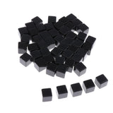 Max 50Pieces Square Edge Blank Dices D6 Six Sided RPG Gaming Dice Gift Black
