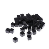 Max 50Pieces Square Edge Blank Dices D6 Six Sided RPG Gaming Dice Gift Black
