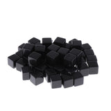 Max 50Pieces Square Edge Blank Dices D6 Six Sided RPG Gaming Dice Gift Black
