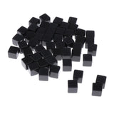 Max 50Pieces Square Edge Blank Dices D6 Six Sided RPG Gaming Dice Gift Black