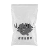 Max 50Pieces Square Edge Blank Dices D6 Six Sided RPG Gaming Dice Gift Black