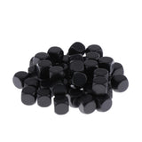 Max 50Pieces Round Edge Blank Dices D6 Six Sided RPG Gaming Dice Gift Black