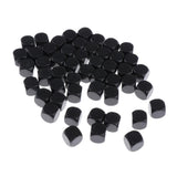 Max 50Pieces Round Edge Blank Dices D6 Six Sided RPG Gaming Dice Gift Black