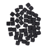 Max 50Pieces Round Edge Blank Dices D6 Six Sided RPG Gaming Dice Gift Black