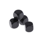 Max 50Pieces Round Edge Blank Dices D6 Six Sided RPG Gaming Dice Gift Black