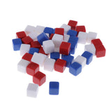 Max 50Pieces Square Edge Blank Dices D6 Six Sided RPG Gaming Dice Gift
