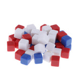 Max 50Pieces Square Edge Blank Dices D6 Six Sided RPG Gaming Dice Gift