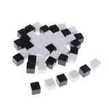 Max 50pcs Square Edge Blank Dices D6 Six Sided RPG Gaming Dice Gift Black White