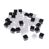 Max 50pcs Square Edge Blank Dices D6 Six Sided RPG Gaming Dice Gift Black White