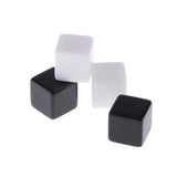 Max 50pcs Square Edge Blank Dices D6 Six Sided RPG Gaming Dice Gift Black White