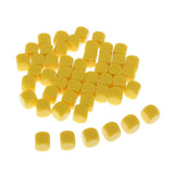 Max 50pcs Round Edge Blank Dices D6 Six Sided RPG Gaming Dice Gift Yellow