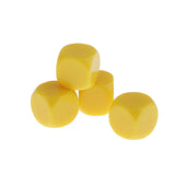 Max 50pcs Round Edge Blank Dices D6 Six Sided RPG Gaming Dice Gift Yellow