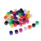Max 50Pieces Square Edge Blank Dices D6 Six Sided RPG Gaming Dice Gift 16mm